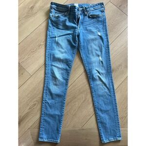 Rich & Skinny Women's Jeans Distressed Medium‎ Wash Denim Skinny Leg Size 28